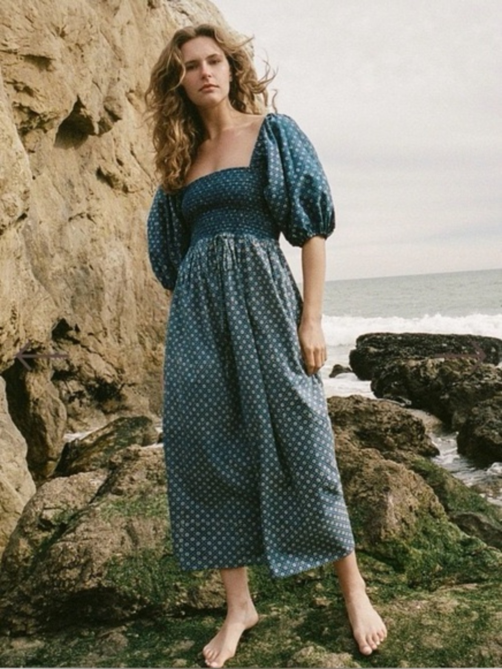 Christy Dawn Katrina Dress in Indigo Petunia Dot (small)